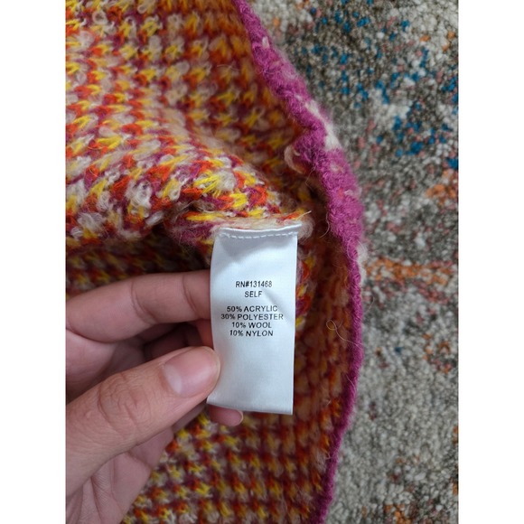 Oversized‎ Turtleneck Sweater Colorful Knit Pullover xs (fits larger) - Picture 9 of 10